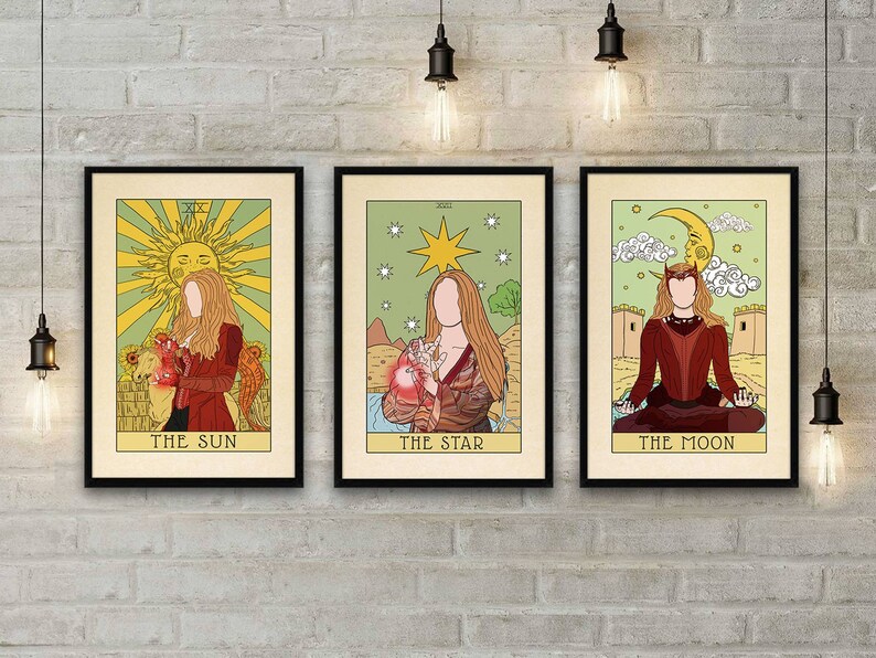 Scarlet Witch Tarot Poster Wanda Maximoff Poster Wandavison Etsy