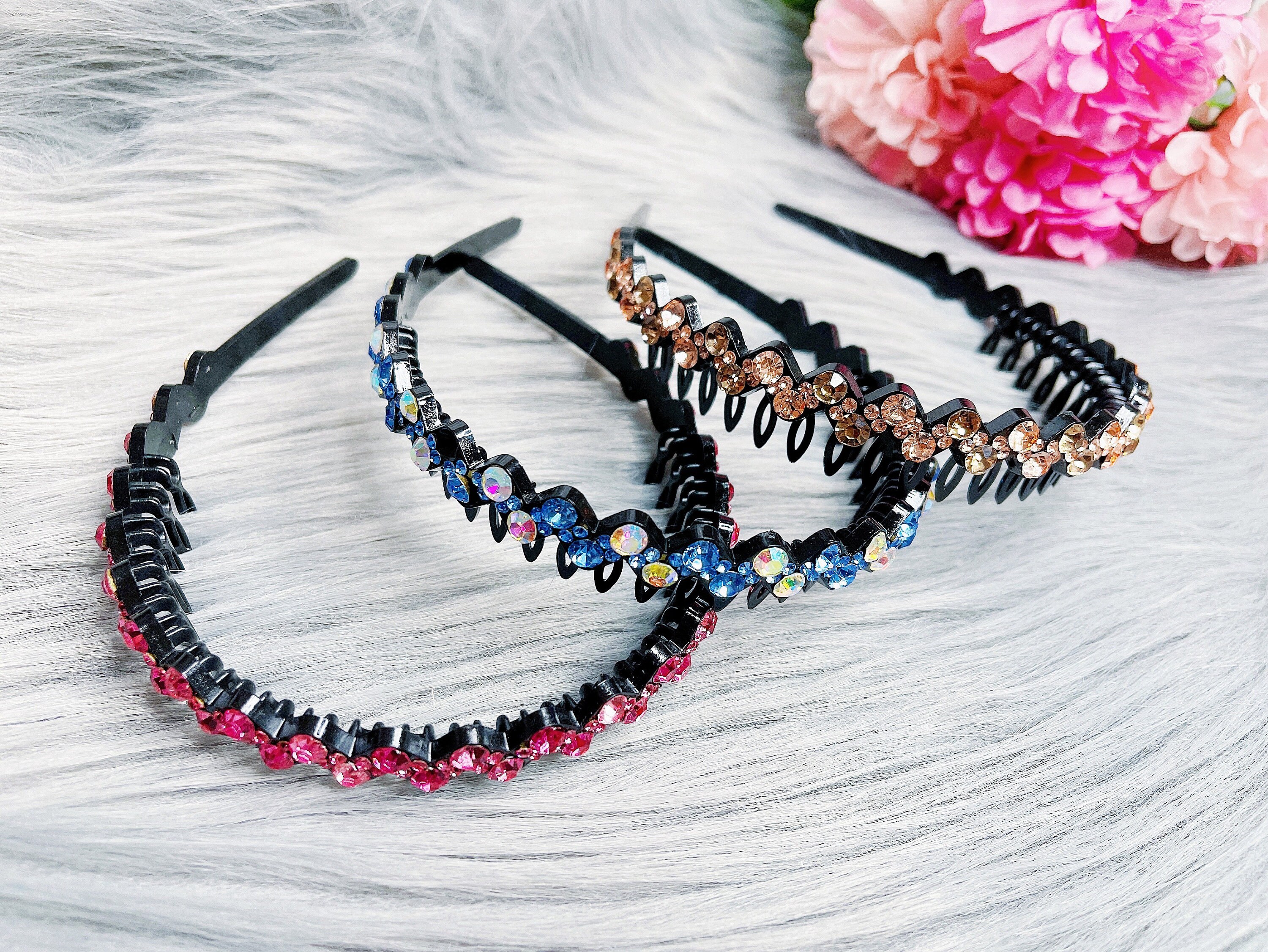 Zig Zag Headband Fringe Headband Bling Hair Jewelry Goddess Etsy