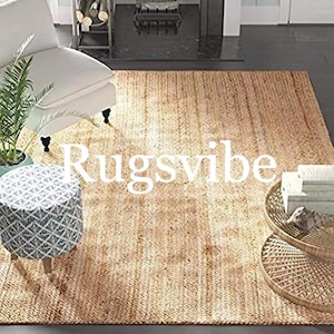100% Natural Brown Braided Jute Rug, Home Decor Area Rug/Jute Carpet, Doormat, Custom Rug