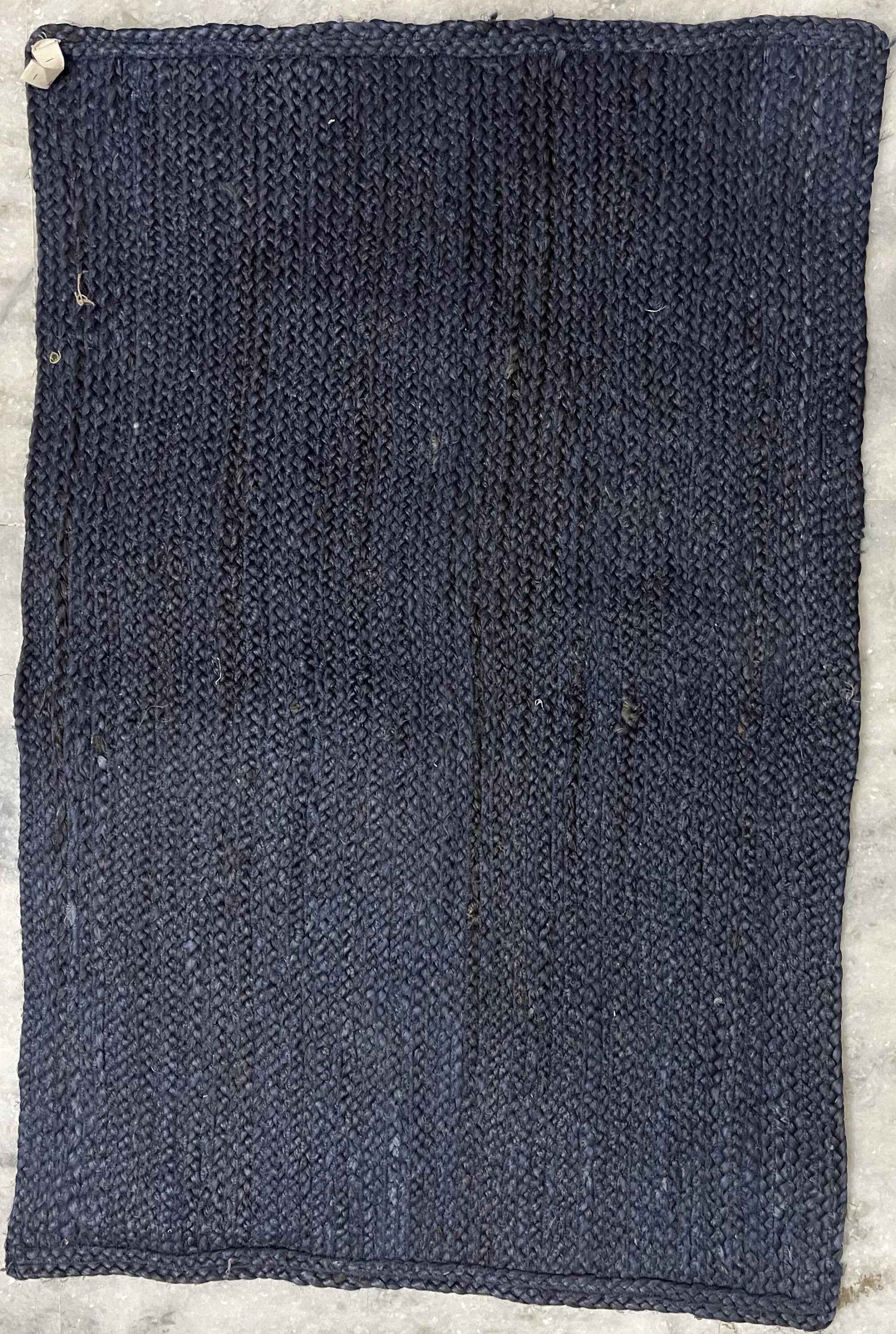 100 Genuine Blue Dye Jute Rug, Rectangle Braided Large Area Rug/jute