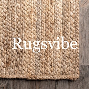 Beautiful Handwoven Brown Jute Area Rug/Carpet For Home Décor, Natural Fiber Rug, Boho Rug, Custom Rug