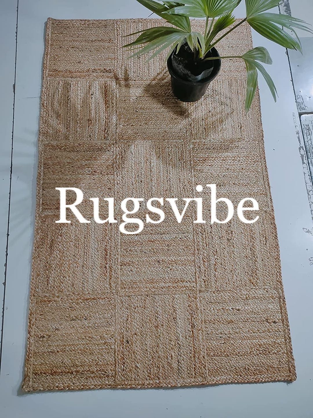 Handwoven Braided Jute Rug: Natural Brown Rustic Area Rug - Etsy