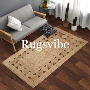 100% Genuine Brown Natural Jute Rug, Rectangle Braided Area Rug/Jute Carpet/Runners Large Bohemian Rug, Boho Rug, Custom Rugs