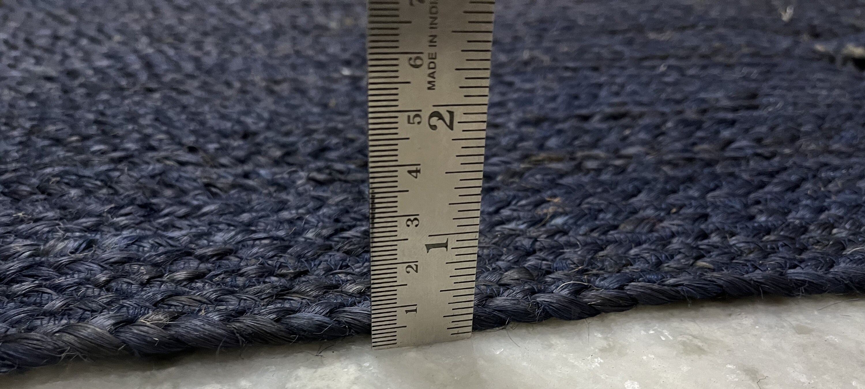 100 Genuine Blue Dye Jute Rug, Rectangle Braided Large Area Rug/jute