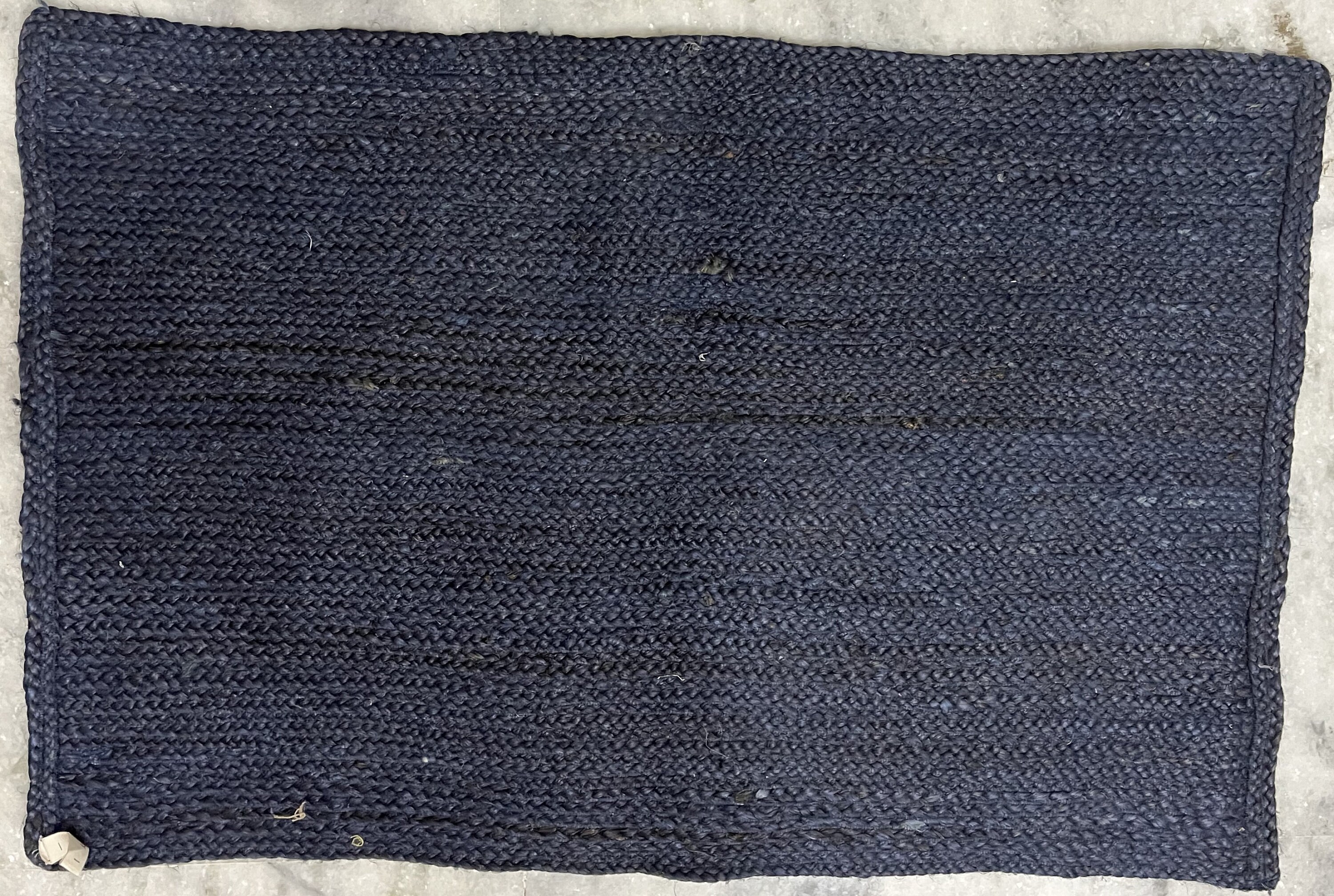 100 Genuine Blue Dye Jute Rug, Rectangle Braided Large Area Rug/jute Carpet, Handwoven Floor
