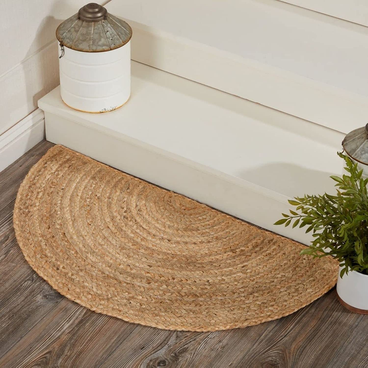 Abstract Half Moon Doormat - Indoor & Outdoor Doormat - Long Lasting  Welcome Mat - Easy to Clean Non-Slip Dirt Trap Front Door Mat - 60x40cm