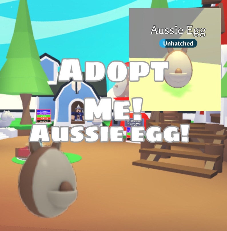 Adopt Me Aussie Egg Adopt Me Aussie Egg Roblox in Game Pet Etsy UK