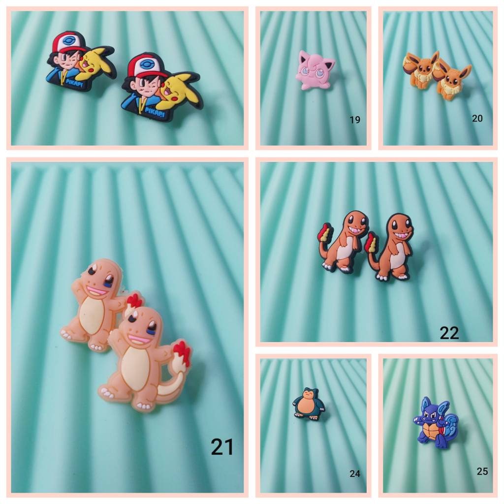 Set of 6 straw toppers / dust covers Mario Pokemon Sonic Star Wars