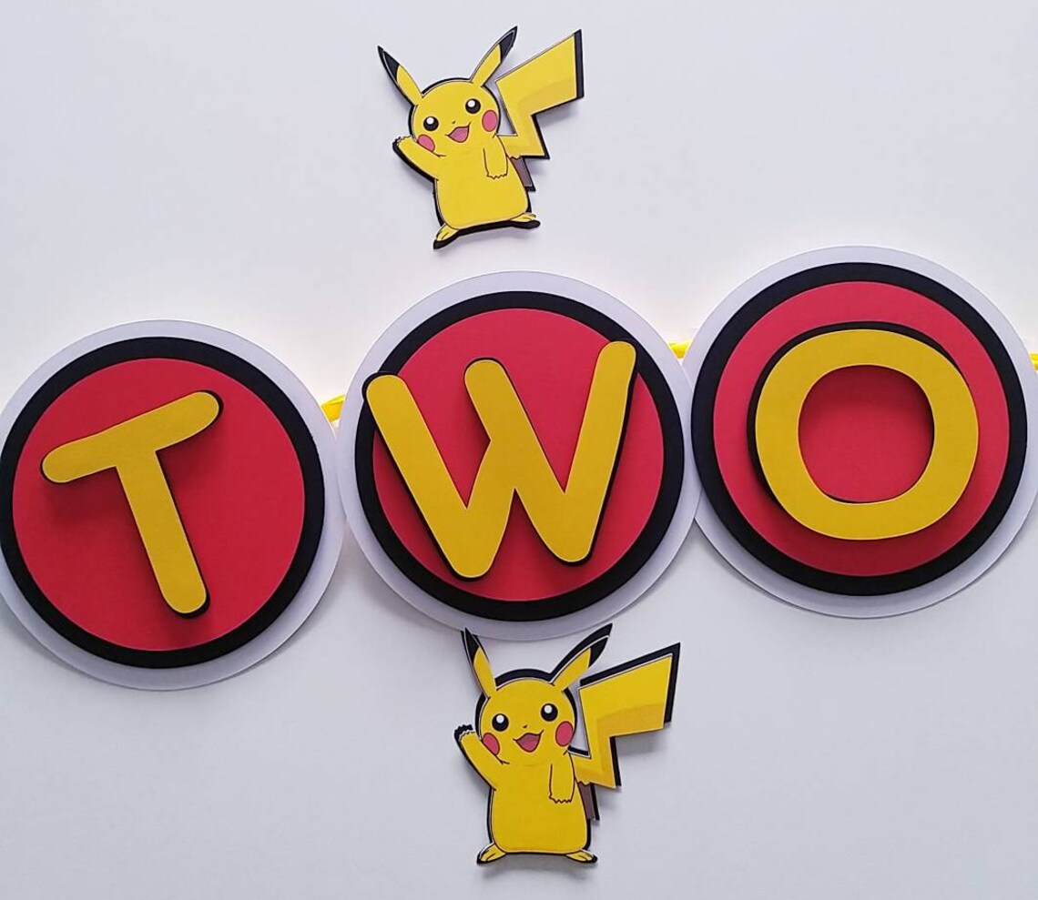 Pikachu Banner Pikachu Birthday Banner Pokemon - Etsy
