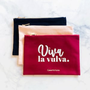 Makeup travel pouch | feminist sorority humor | Pink October gift idea