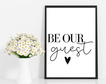 Be Our Guest Print Etsy Be Our Guest Print Etsy