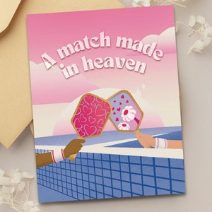 Pickleball-valentijnskaart voor hem - partnercadeau Pickleball - kaart voor hem - cadeau voor haar - valentijnscadeau voor Pickleballers