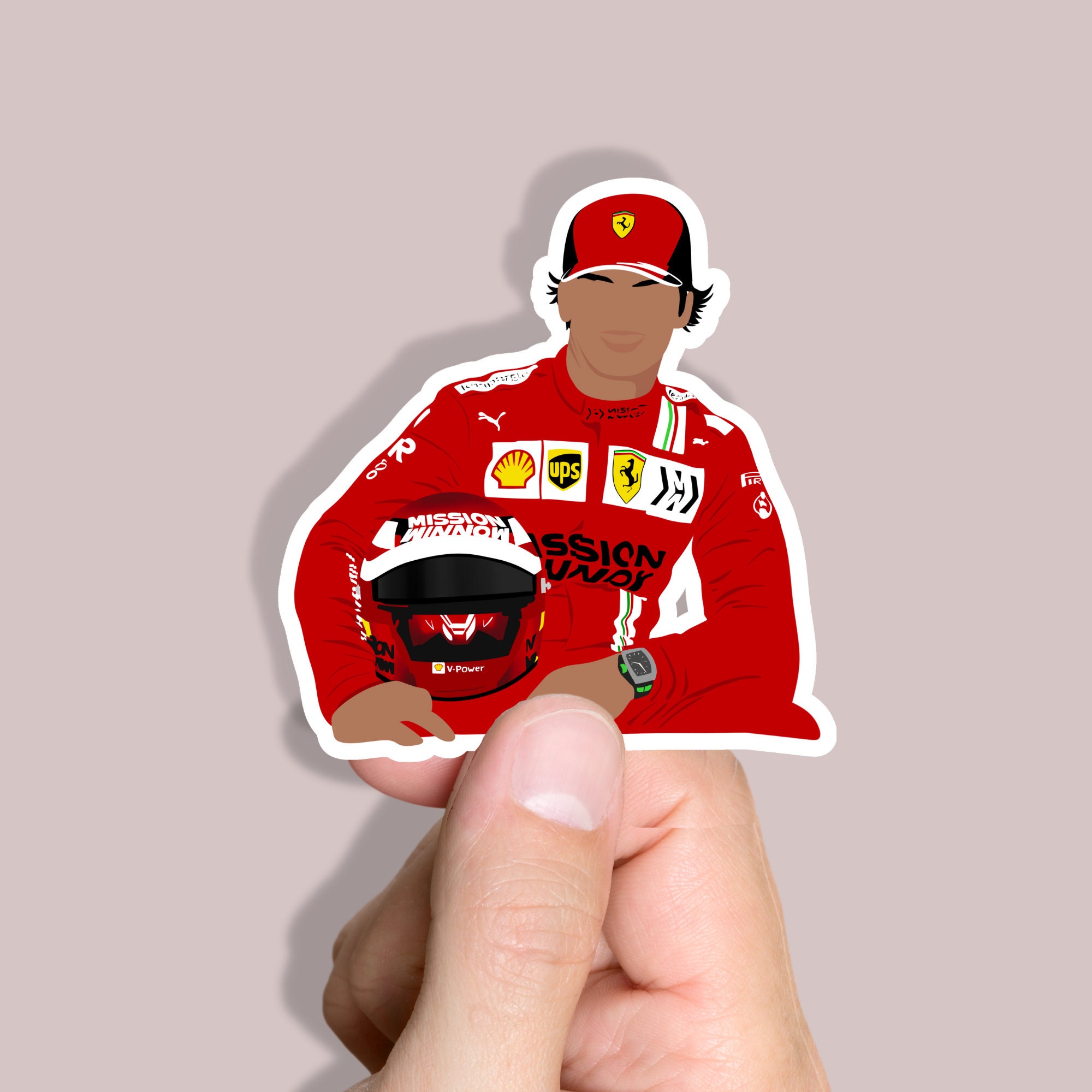 F1カード カルロスサインツ シールサインカード F1 カルロス サインツ ジュニア ステッカー / フェラーリ / 面白い