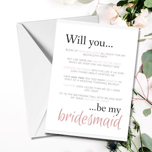 Cheeky Bridesmaid Proposal Card
