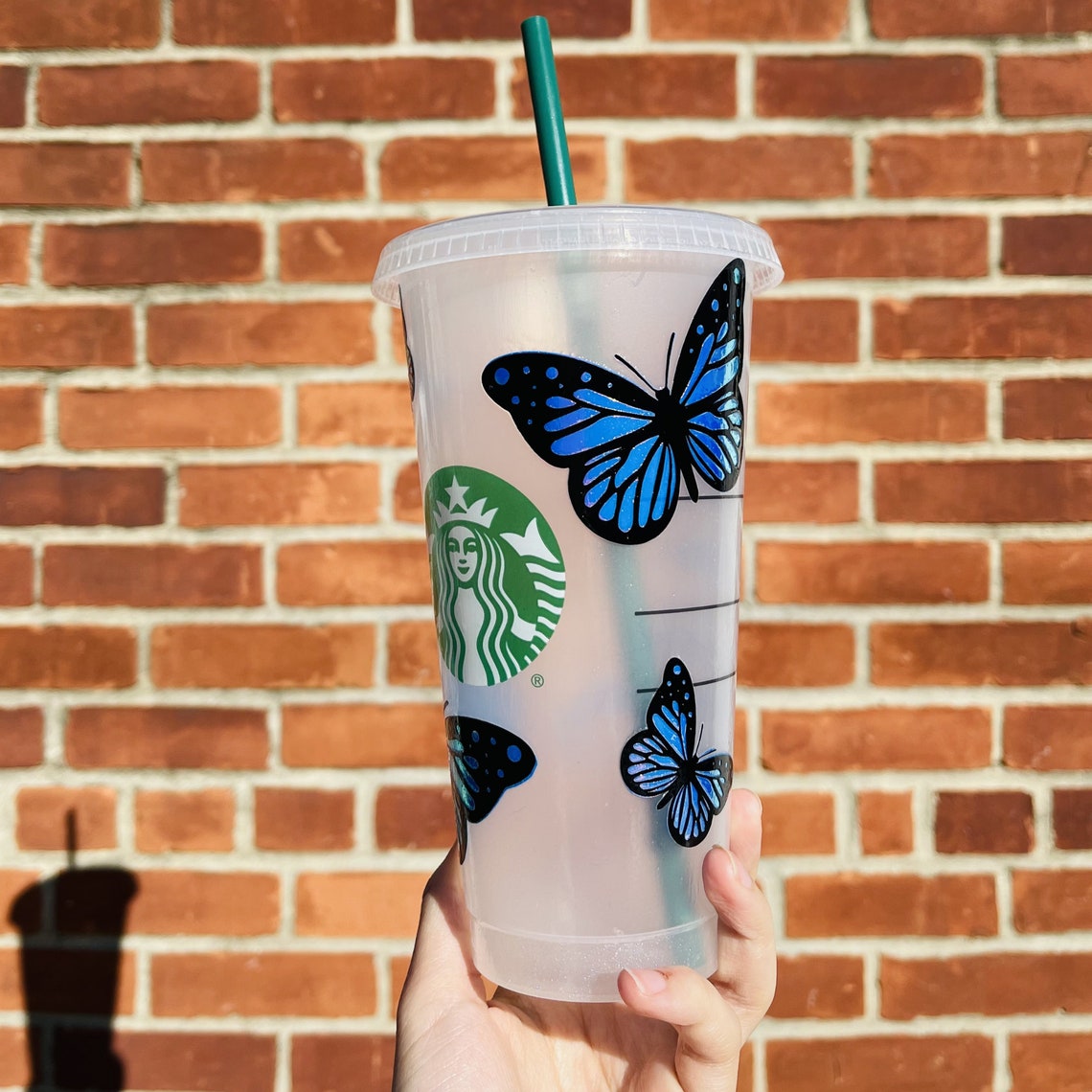 Butterfly Starbucks Cup Starbucks Cold Cup Starbucks Etsy 9907