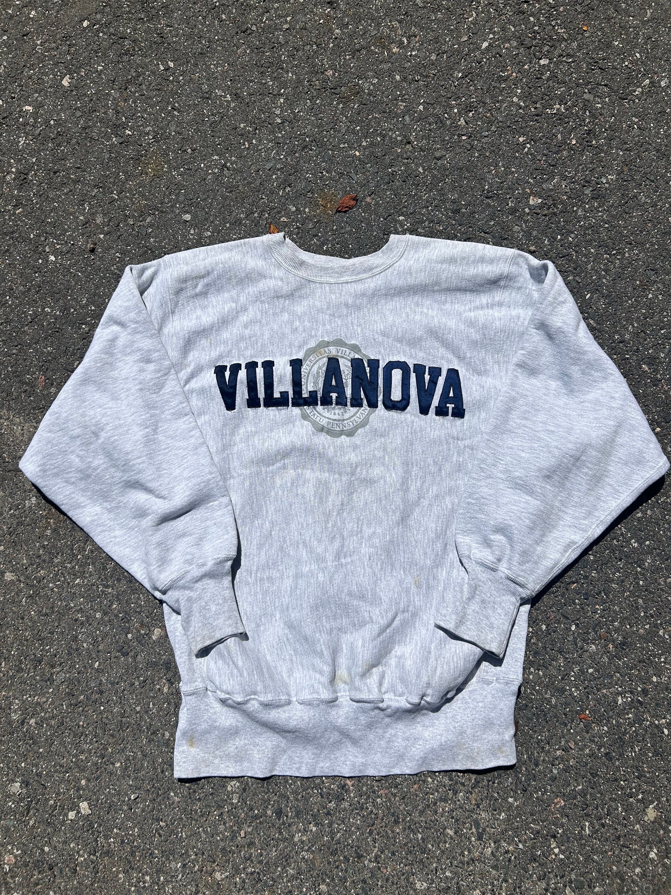 VINTAGE good CHAMPION VILLANOVA WILDCATS REVERSE WEAVE CREWNECK