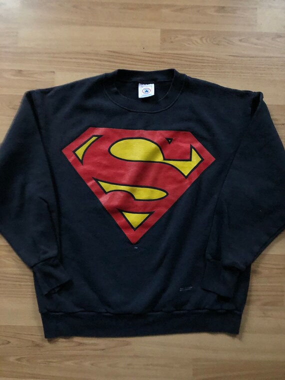 Vintage Superman Logo Crewneck  Sweatshirt ohio st