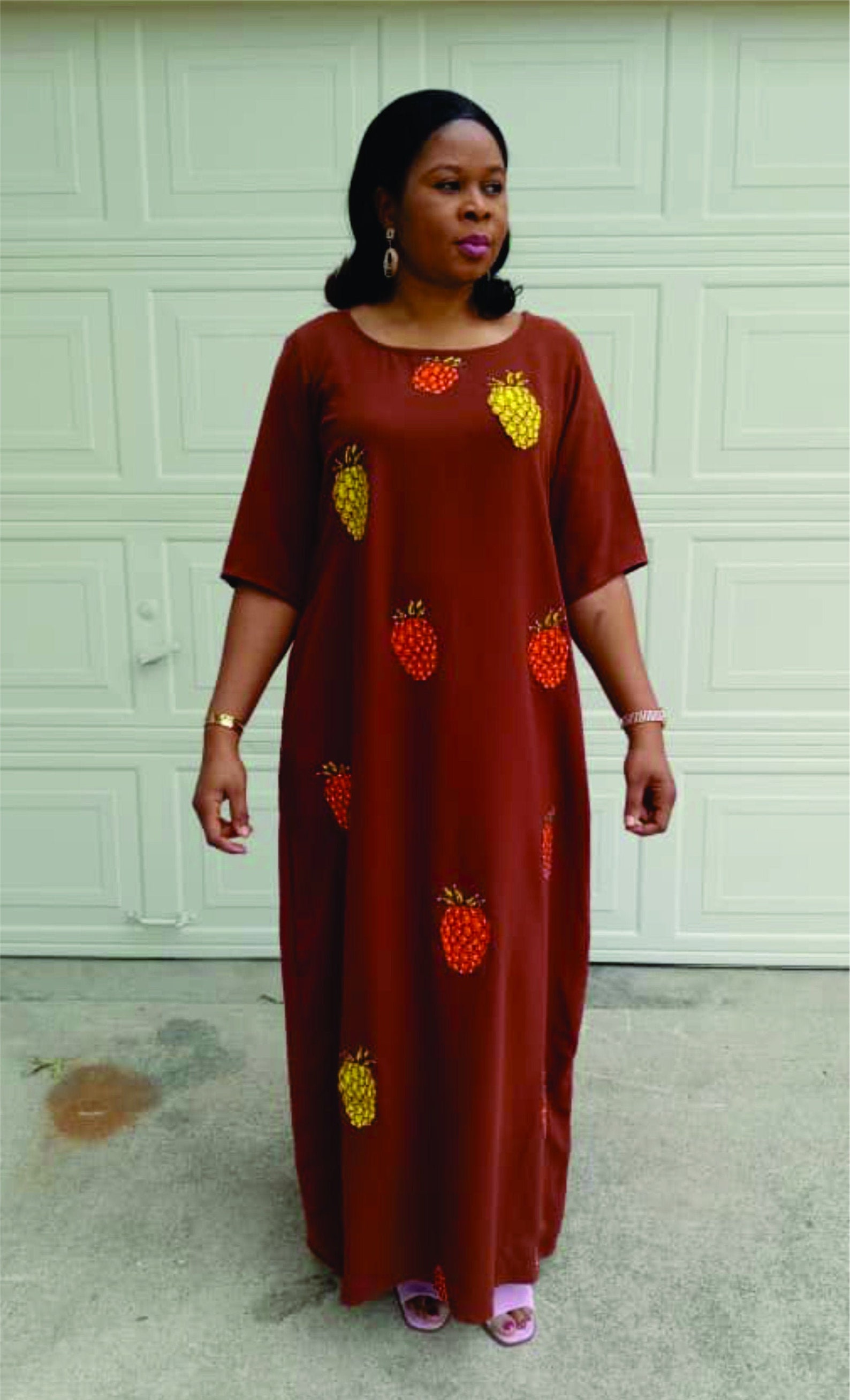 brown ankara dresses