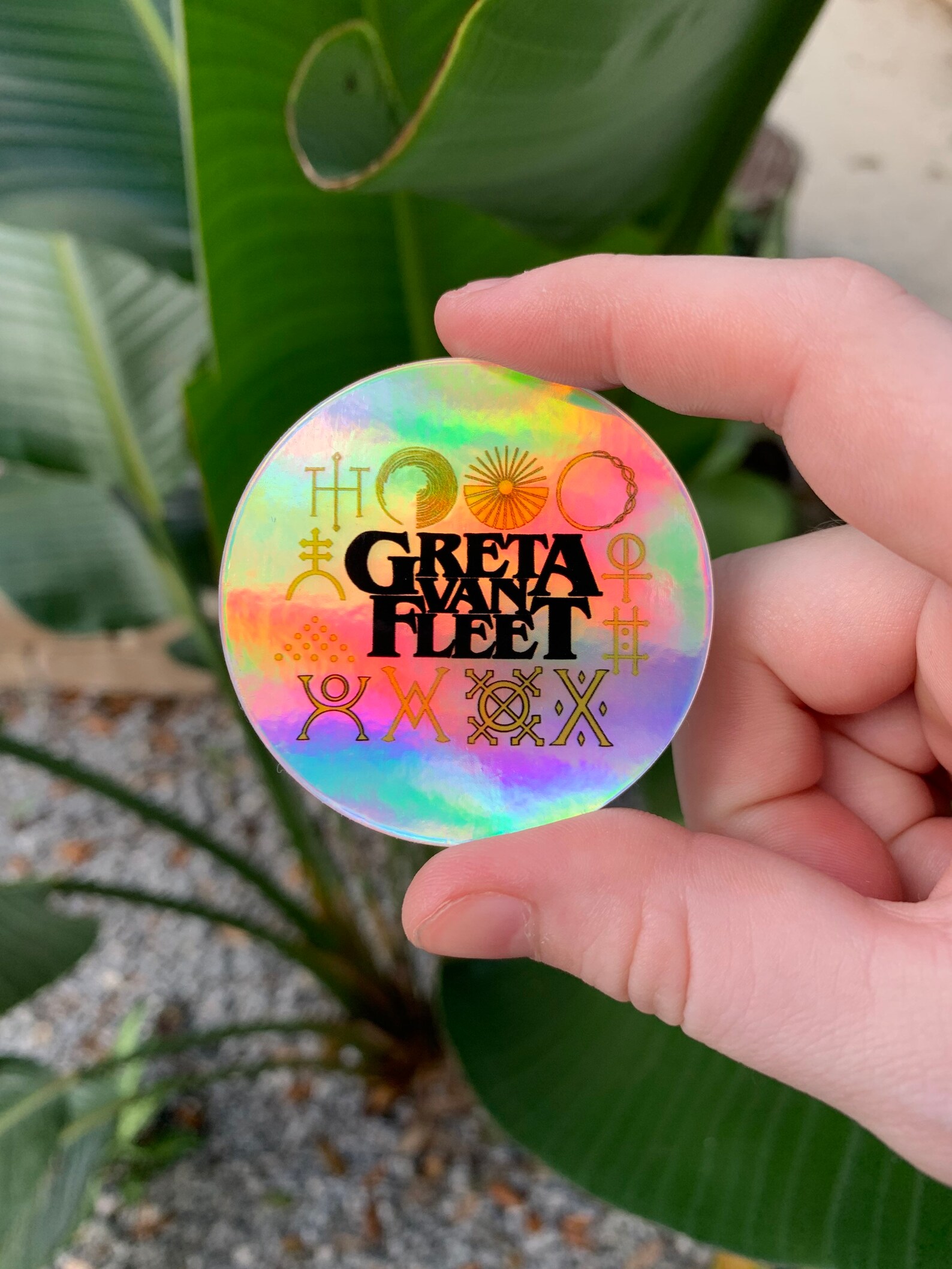 Greta Van Fleet Holographic Symbols Sticker Waterproof Etsy Australia