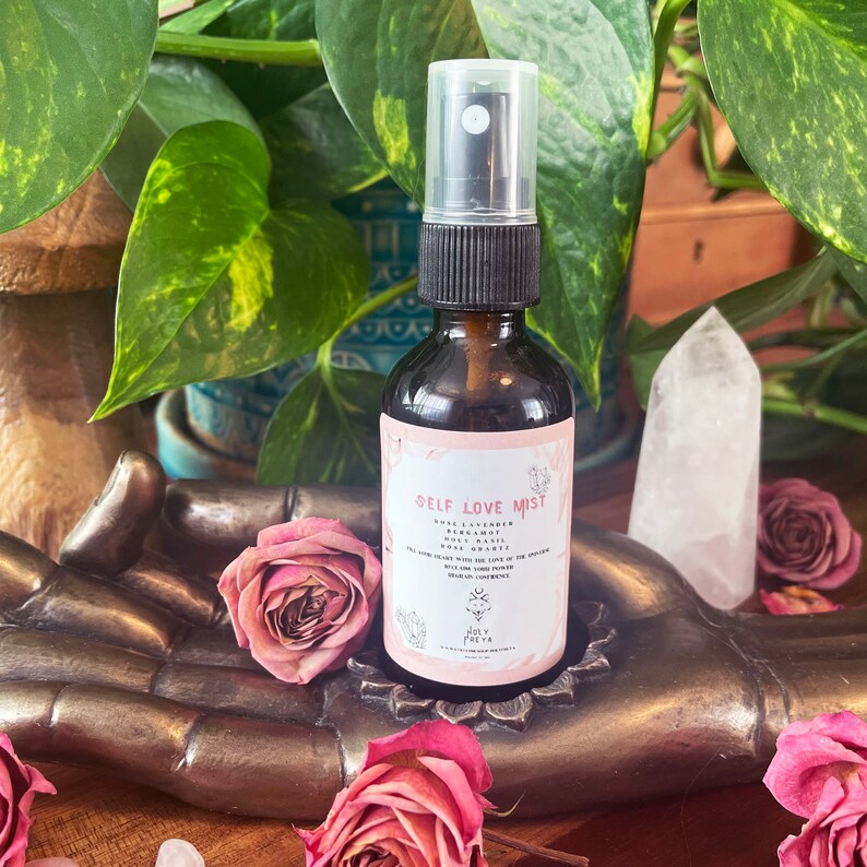 Self Love Aromatherapy Spray Rose Rose Quartz Room Mist Aura Cleansing