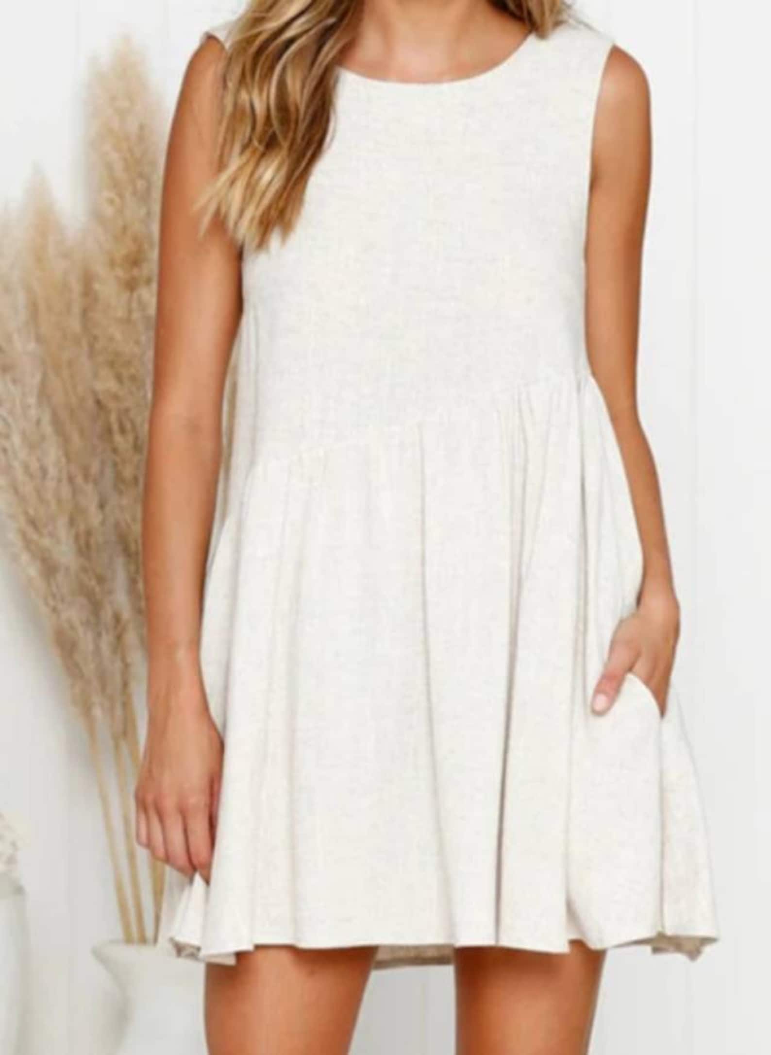 short linen frocks