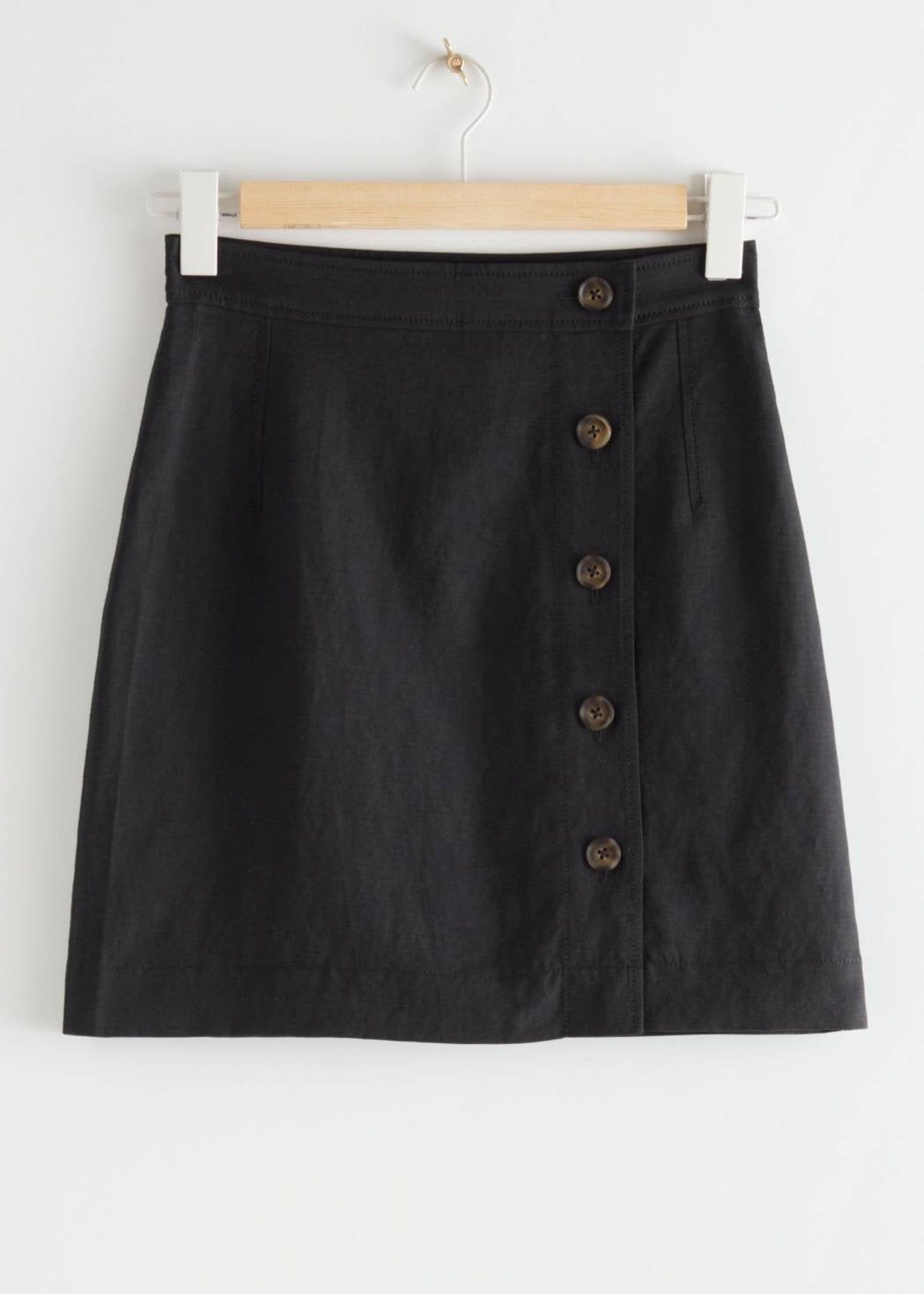 Black Linen Skirt Flared Panel Mini Linen Skirt Linen | Etsy