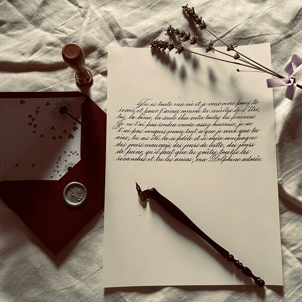 love letter paper design pdf Calligraphic love letter