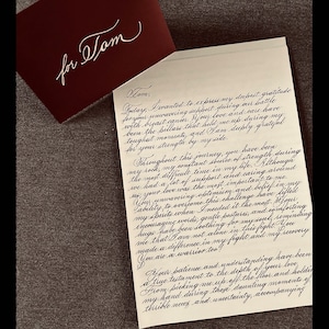 Lettera d'amore calligrafata