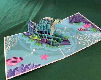 Message In A Bottle 3D Pop Up Greeting Card Marine Message In A Bottle 3D Pop Up Greeting Card Marine