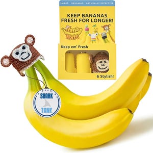 NANA HATS Banana Freshness Preserver, Keep Bananas Fresh Longer, Extend Freshness of Your Fruit, As seen on Shark Tank, Monkey
