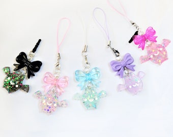 Sparkly Bat Charm for Dust Plug, Switch or Cell Phone