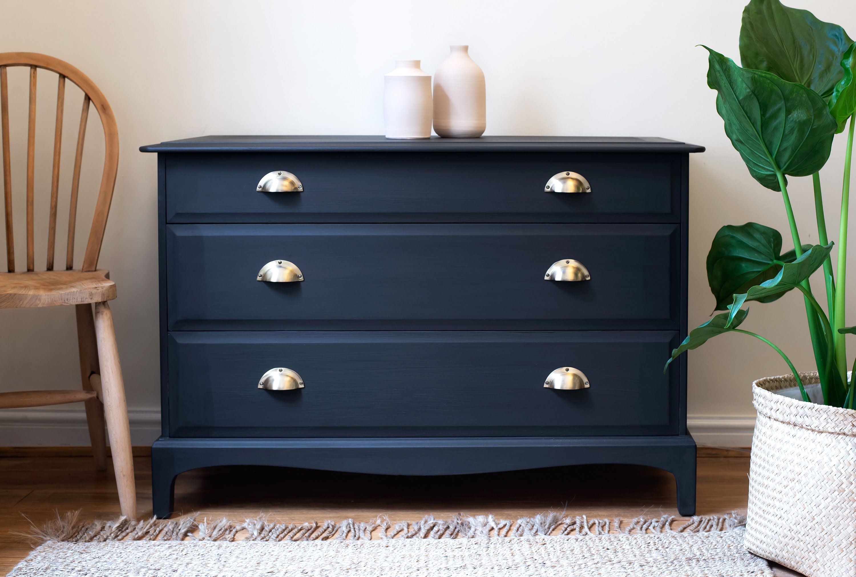 Mid Century Stag Chest of Drawers Upcycled Grey MCM G Plan Era Etsy