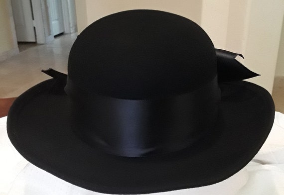 Chapeau Noir En Feutre Style Années 60 - Taille L - Sans Marque - Département Homme