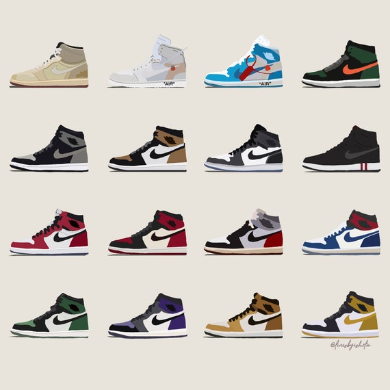 colourful jordan shoes