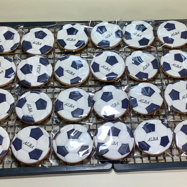 Soccer Sugar Cookies, Soccer Team Party Favors , Sport Cookies, Present Cookies, Gift Cookies, Birthday Cookies, 3 inches.