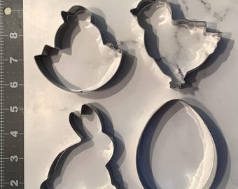Easter Cookie Cutters Set 4 pcs., metal.