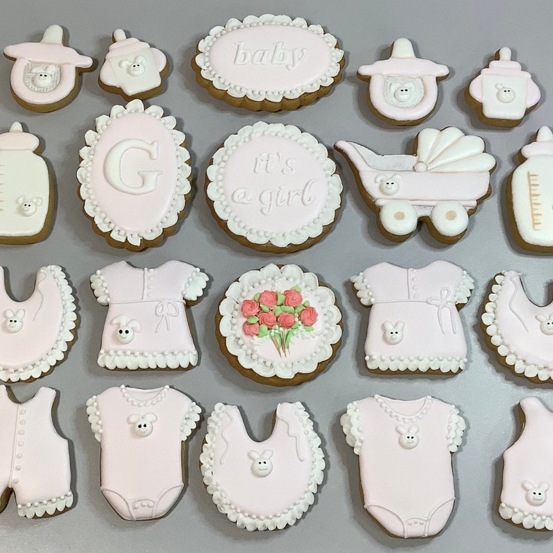 Themed Baby Shower Cookies, Baby Shower Sugar Cookies, It’s a Girl ...
