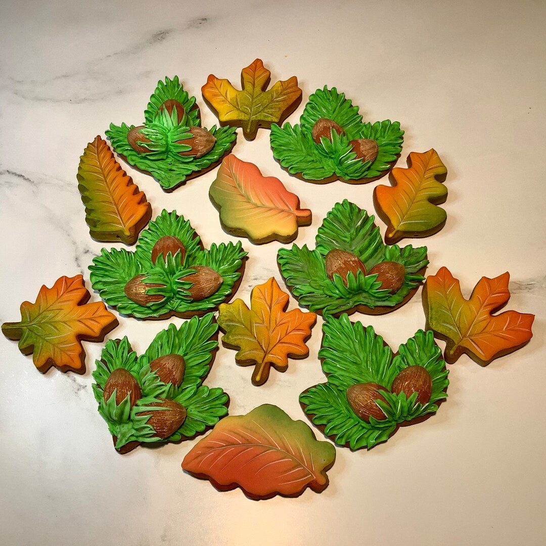 fall-party-favors-fall-cookies-fall-party-cookies-nut-etsy