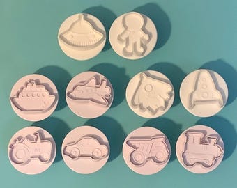 Vehicle Cookie Cutters Set 10 pcs., plastic.