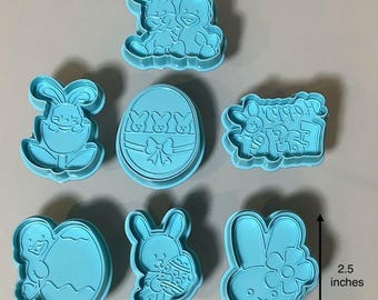 Easter Cookie Cutters, Set 7 pcs., plastic.