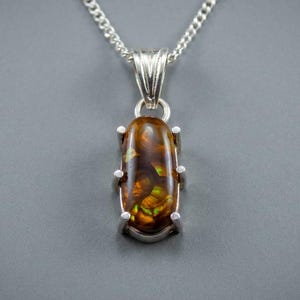 Colgante de Ágata de Fuego Bubble Pattern – Plata 950, Collar Artesanal, Joyería Mexicana Única