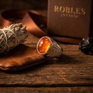 Mexican Opal Silver Ring – Handmade Artisan Statement piece, Grecas Design, One of a Kind image 13