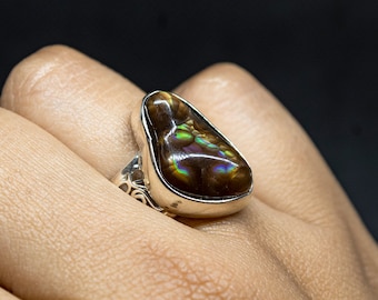 Radiant Fire Agate Filigree Ring, Stunning Jewelry for Women, Fire Agate Women's Ring, Protective and Healing, Handcrafted Ring for Her