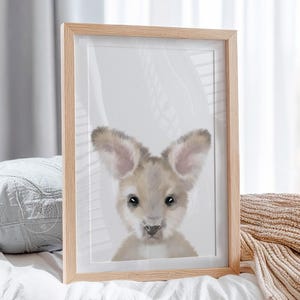 KANGAROO Print Australian Animal Wall Art | Printable Digital Download | Cute Joey for a Kangaroo Nursery or Australian Nursery image 1