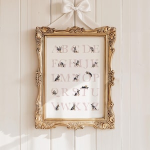Poster für Schäferhund ABC. Hund Alphabet Poster. Hunde Kinderzimmer Wand Kunst - Baby Mädchen Kinderzimmer Dekor. Hunde-Alphabet zum Ausdrucken. Digitaler Download
