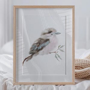 KOOKABURRA, Kookaburra Print, Australian Bird, Australian Nursery, Printable Wall Art, DIGITAL DOWNLOAD, Kookaburra Sitting on a Branch