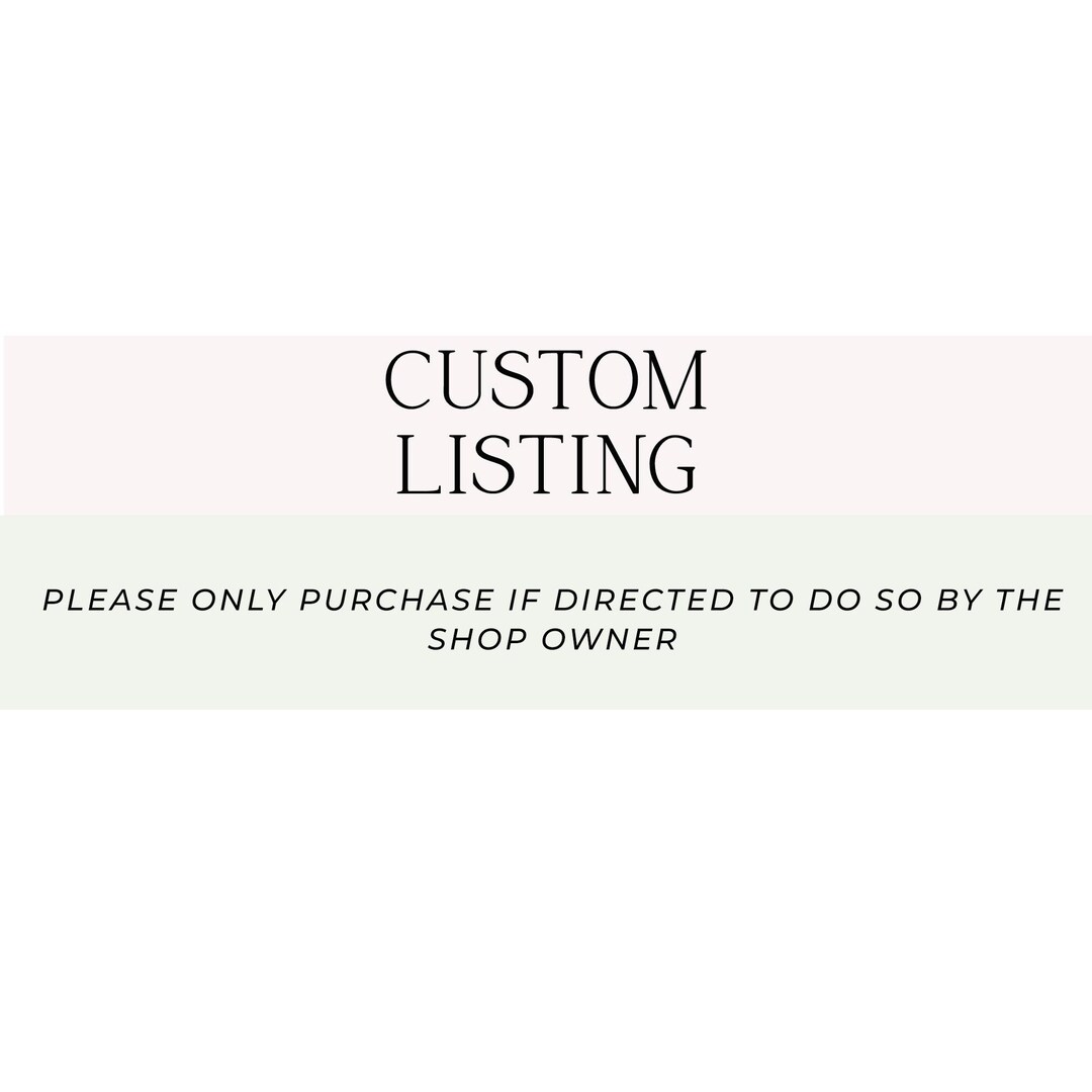 CELIA A Custom Listing - Etsy