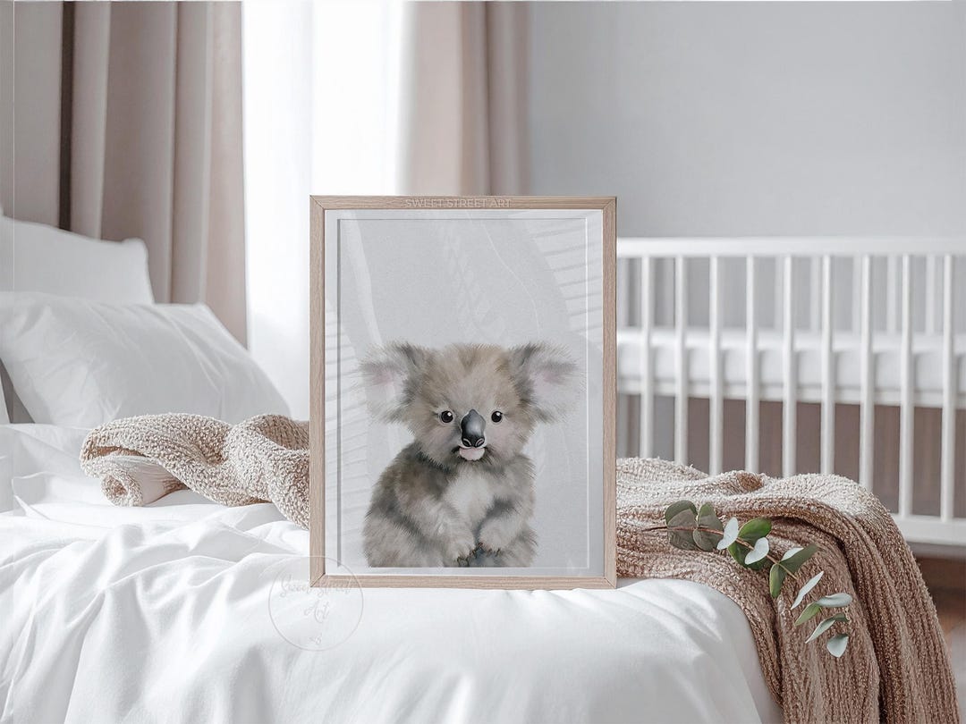 KOALA Print - Australian Native Animal - Above Bed Decor - Nursery Wall ...