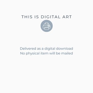 May include: A digital graphic featuring the text THIS IS DIGITAL ART at the top, a central icon of a printer inside a light blue circle, and the text Delivered as a digital download No physical item will be mailed at the bottom.