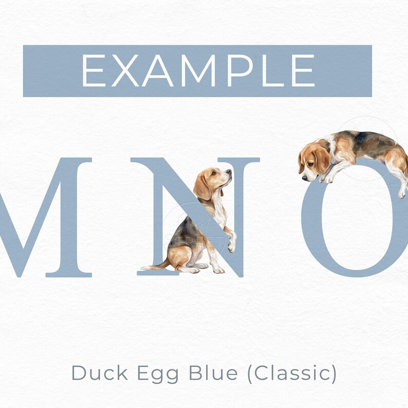Beagle Alphabet Poster | Dog ABC Chart | Puppy Nursery Wall Art | Baby ...